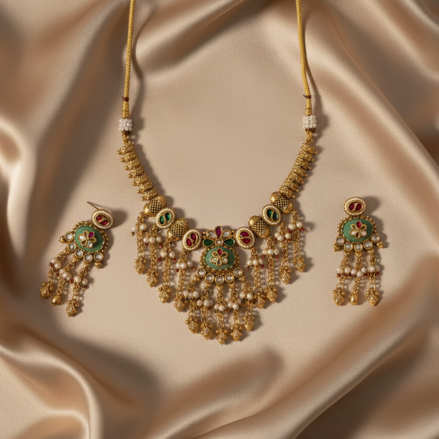Anaya Heritage Latkan Necklace