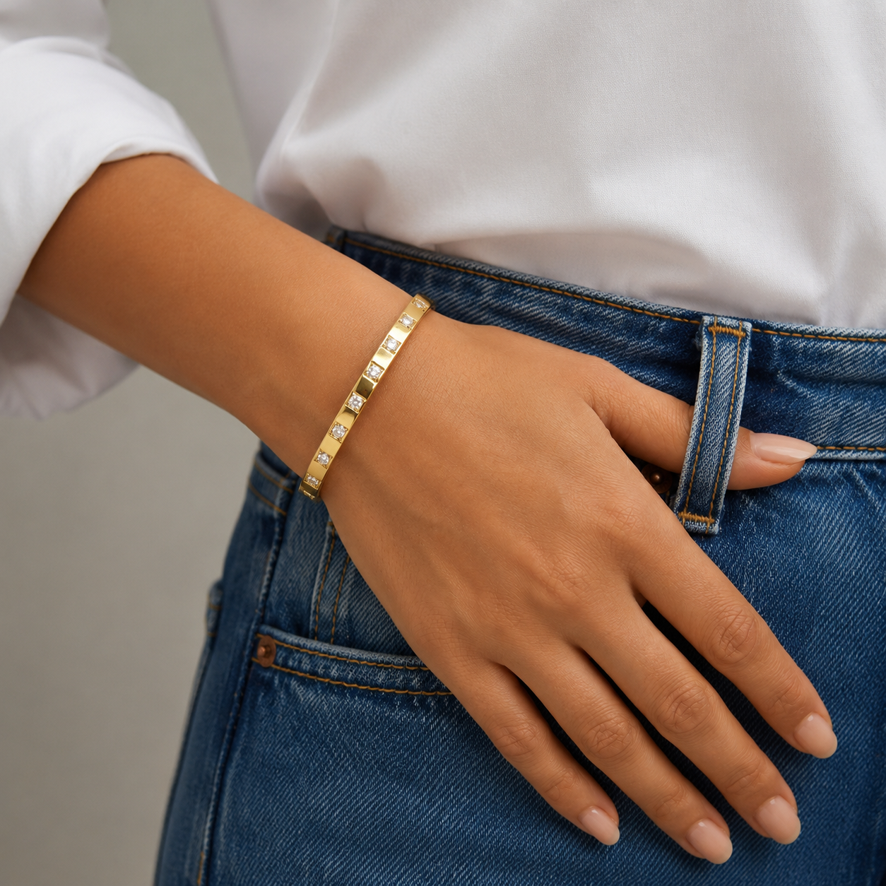 Crystal Bangle Bracelet