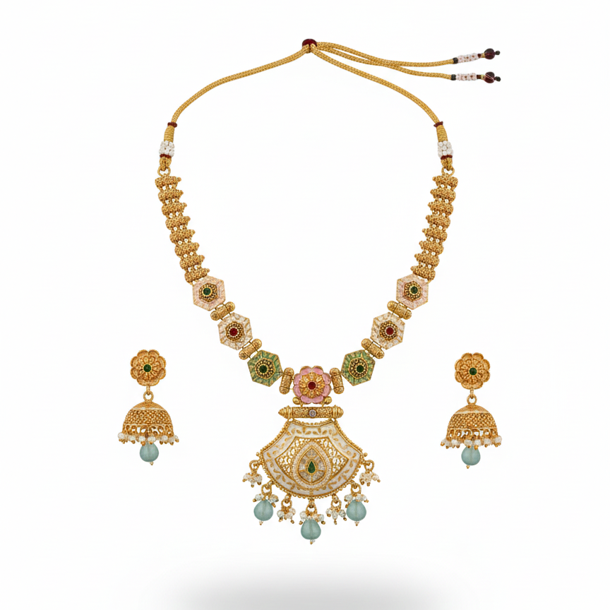 Aadhira Pastel Meenakari Set