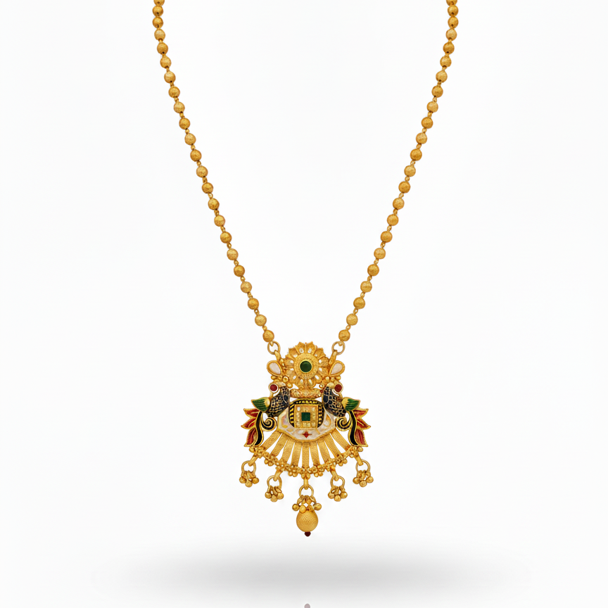 Peacock Rajwadi Mangalsutra