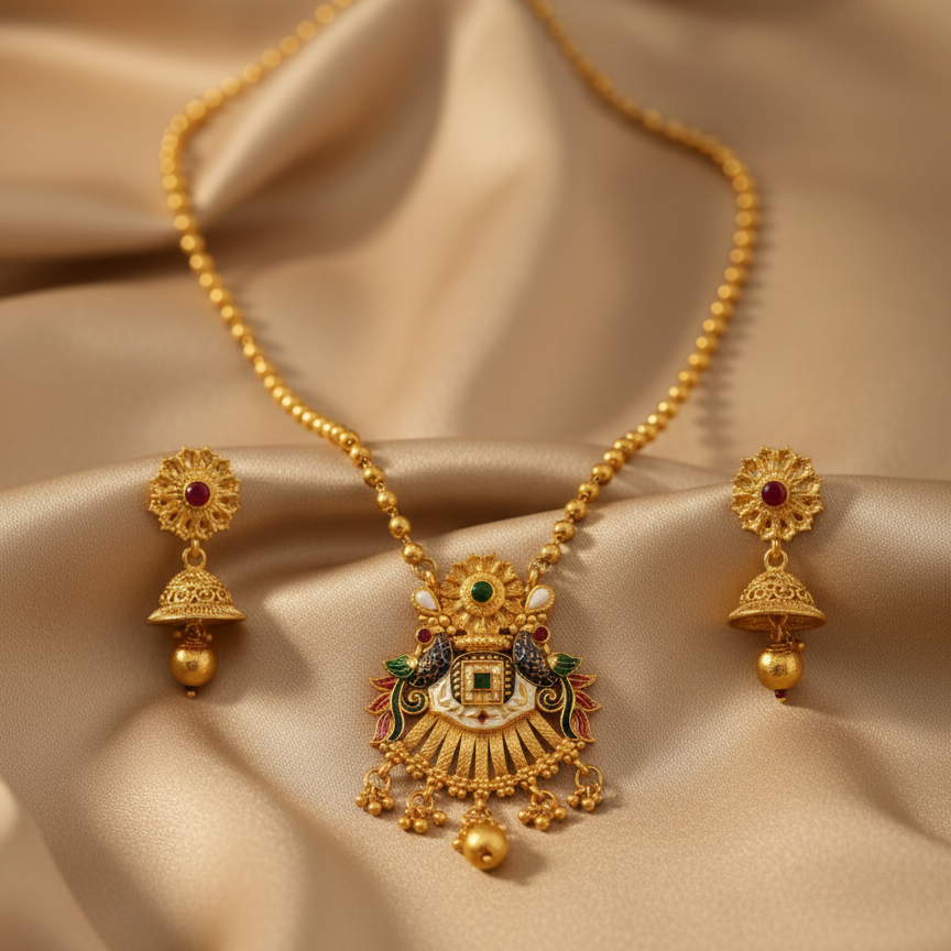Peacock Rajwadi Mangalsutra