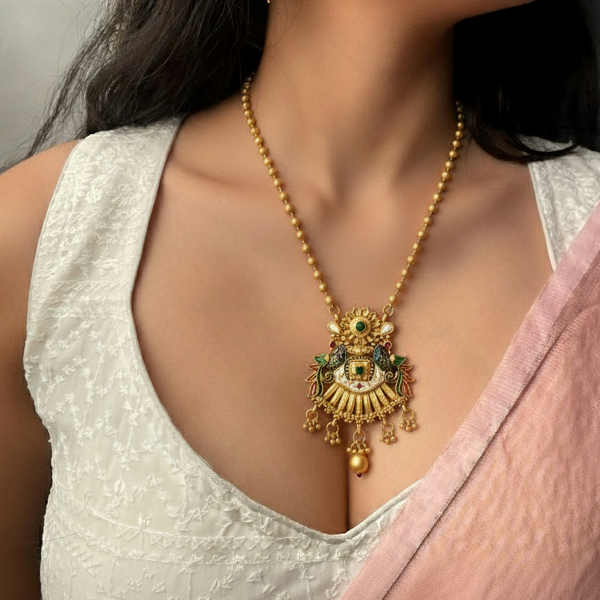 Peacock Rajwadi Mangalsutra