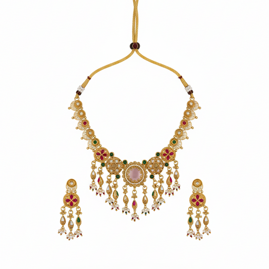 Ruhani Traditional Emerald Necklace