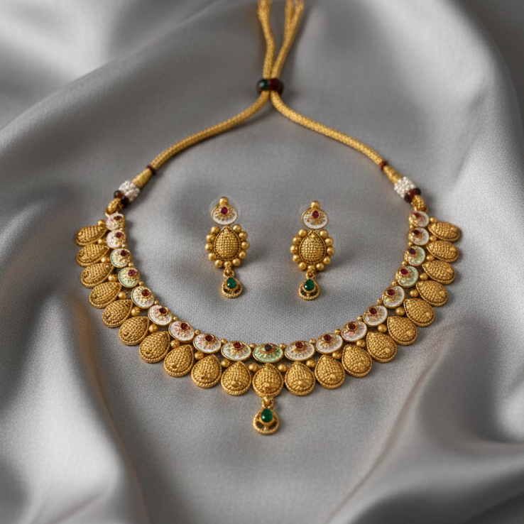 Samriddhi Temple Coins Haar