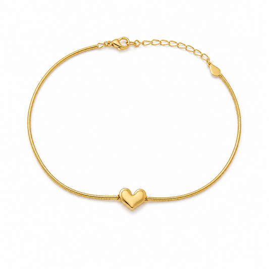 Golden Heart Anklets