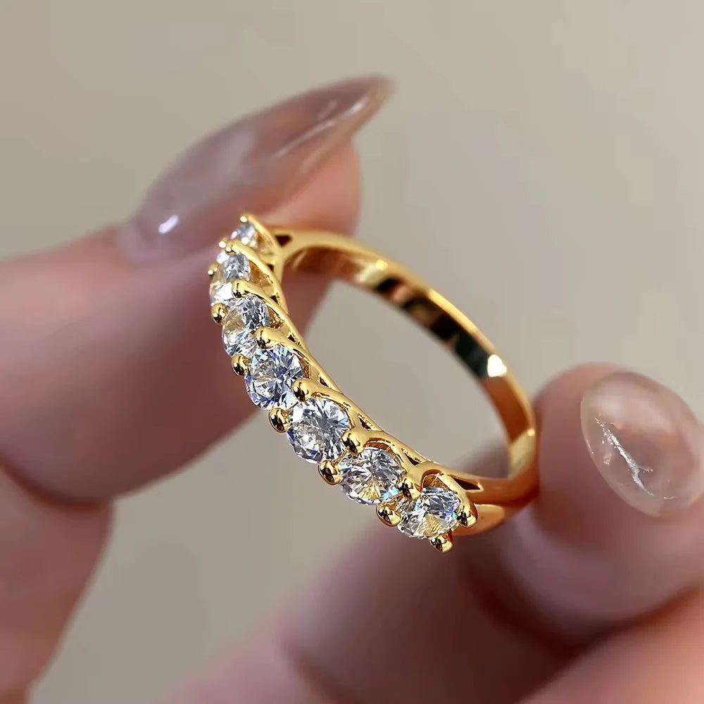 Diamond Crescent Ring