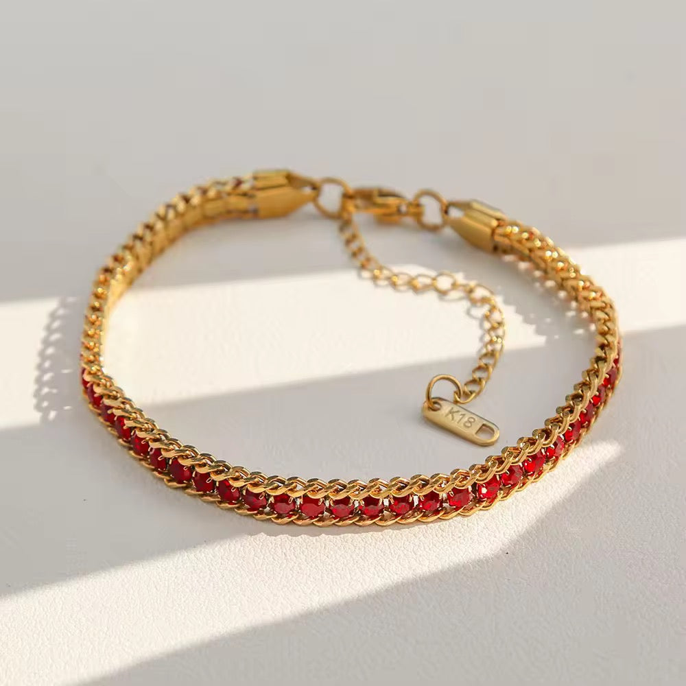 Ruby Link Bracelet