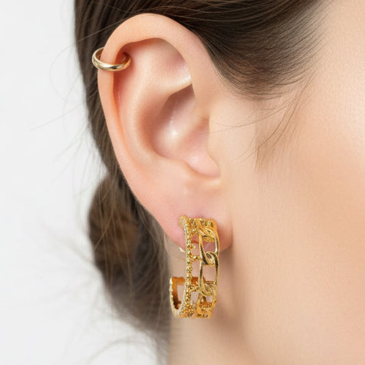 Crown Link Earrings