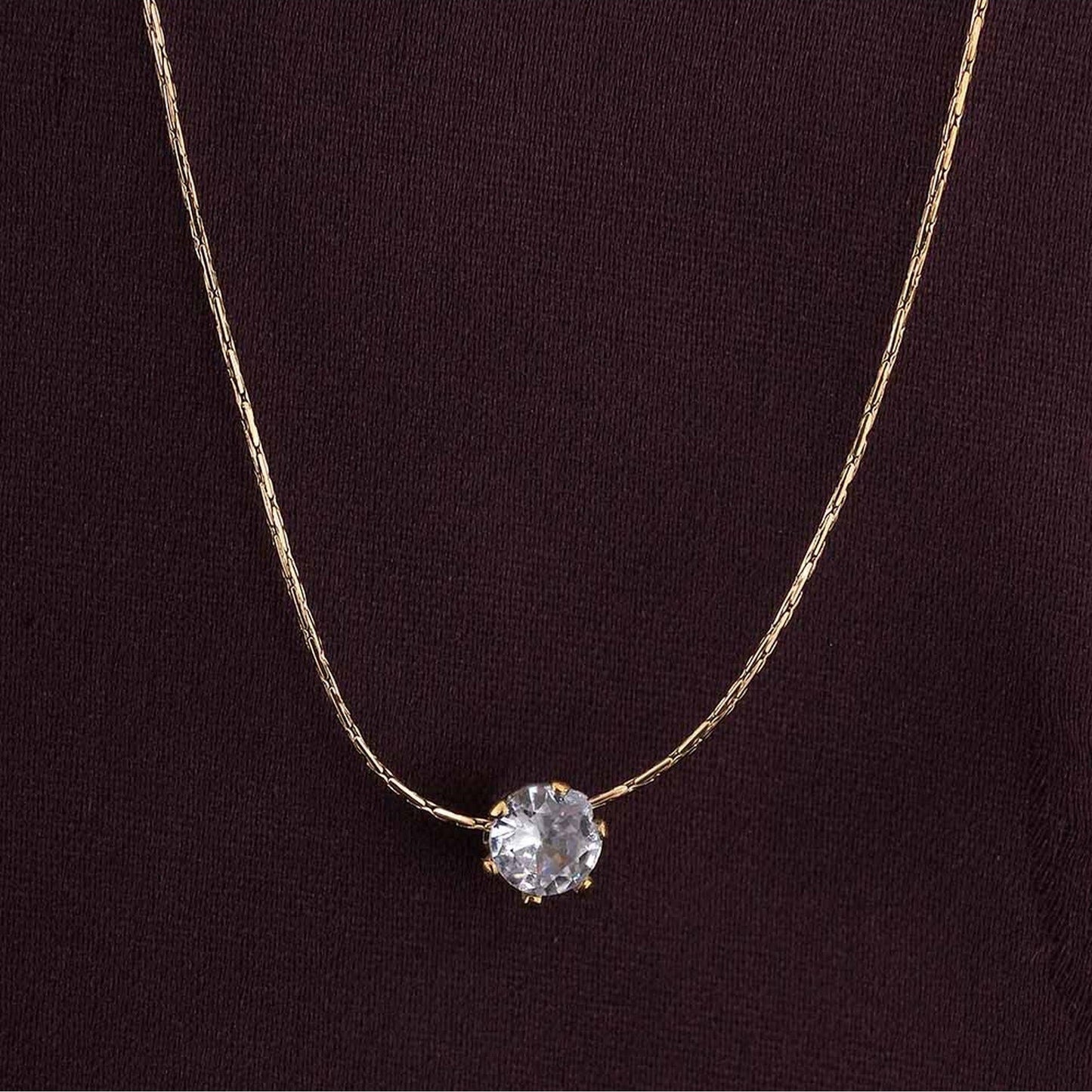Delicate Diamond Solitaire Necklace