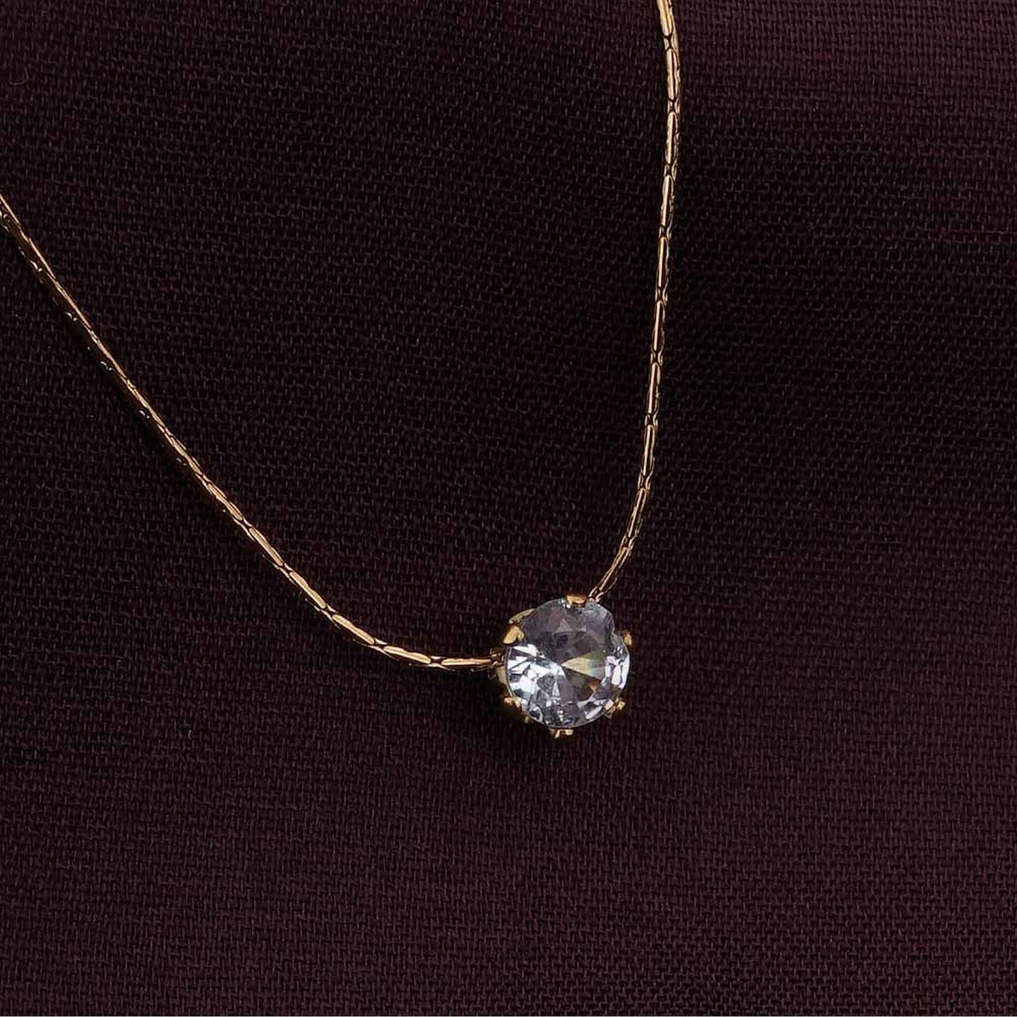 Delicate Diamond Solitaire Necklace