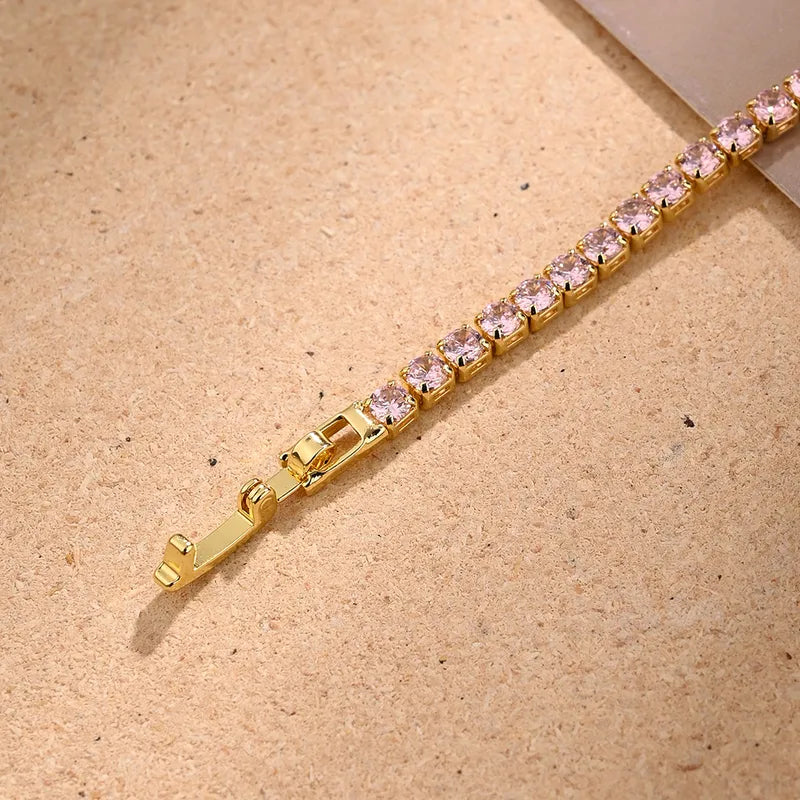 Pink Tennis Bracelet