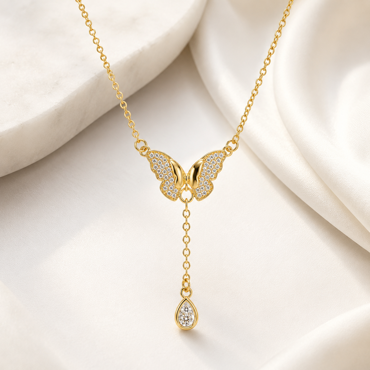 Mariposa Drop Necklace