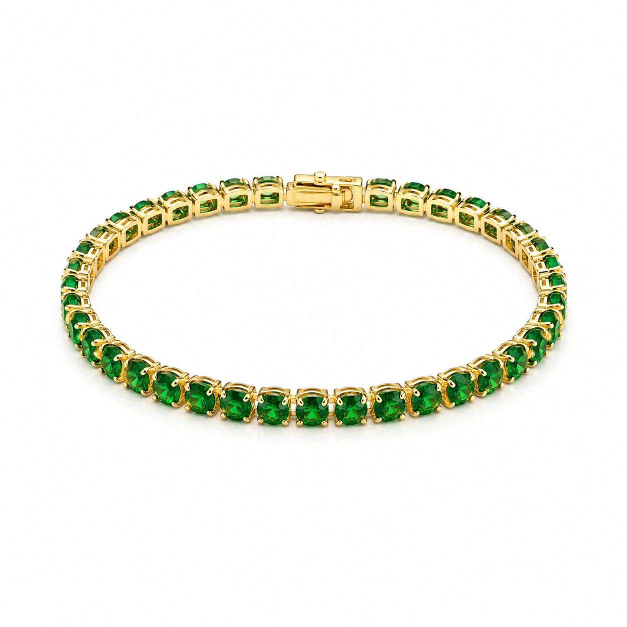 Green Tennis Bracelet