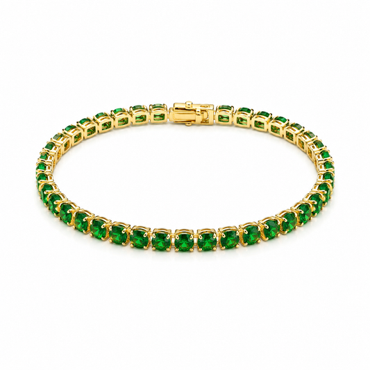 Green Tennis Bracelet