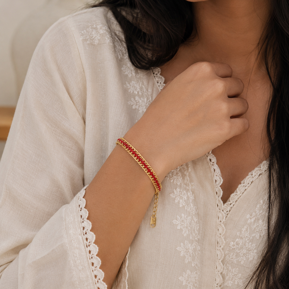 Ruby Link Bracelet