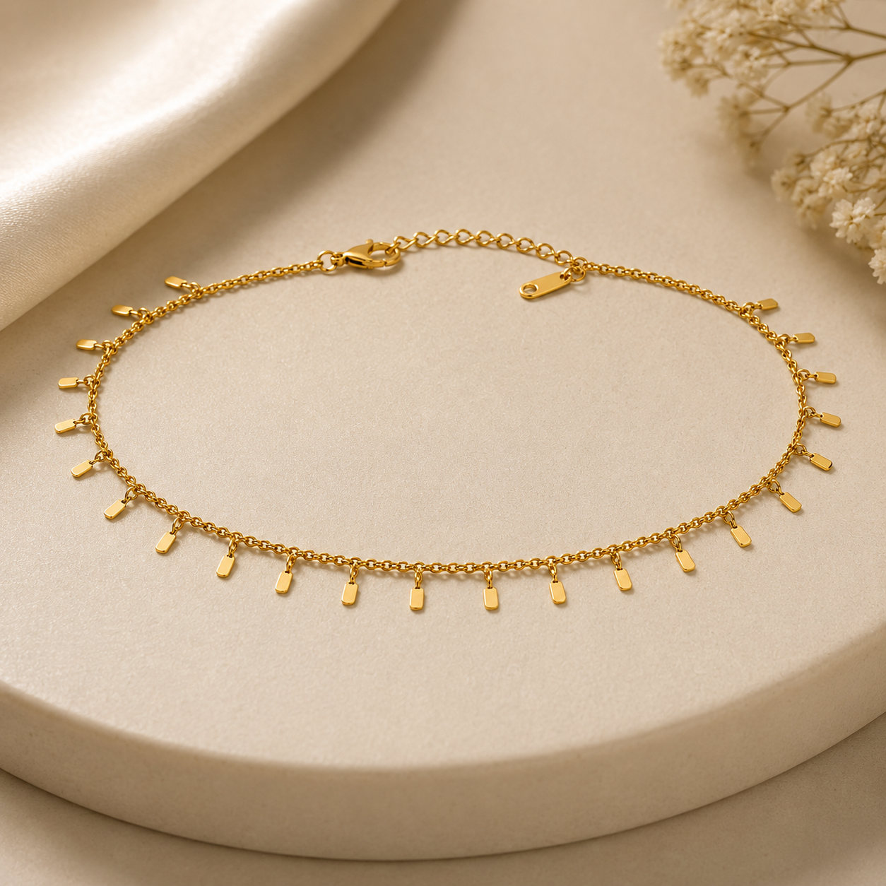 Golden Drizzel Anklets