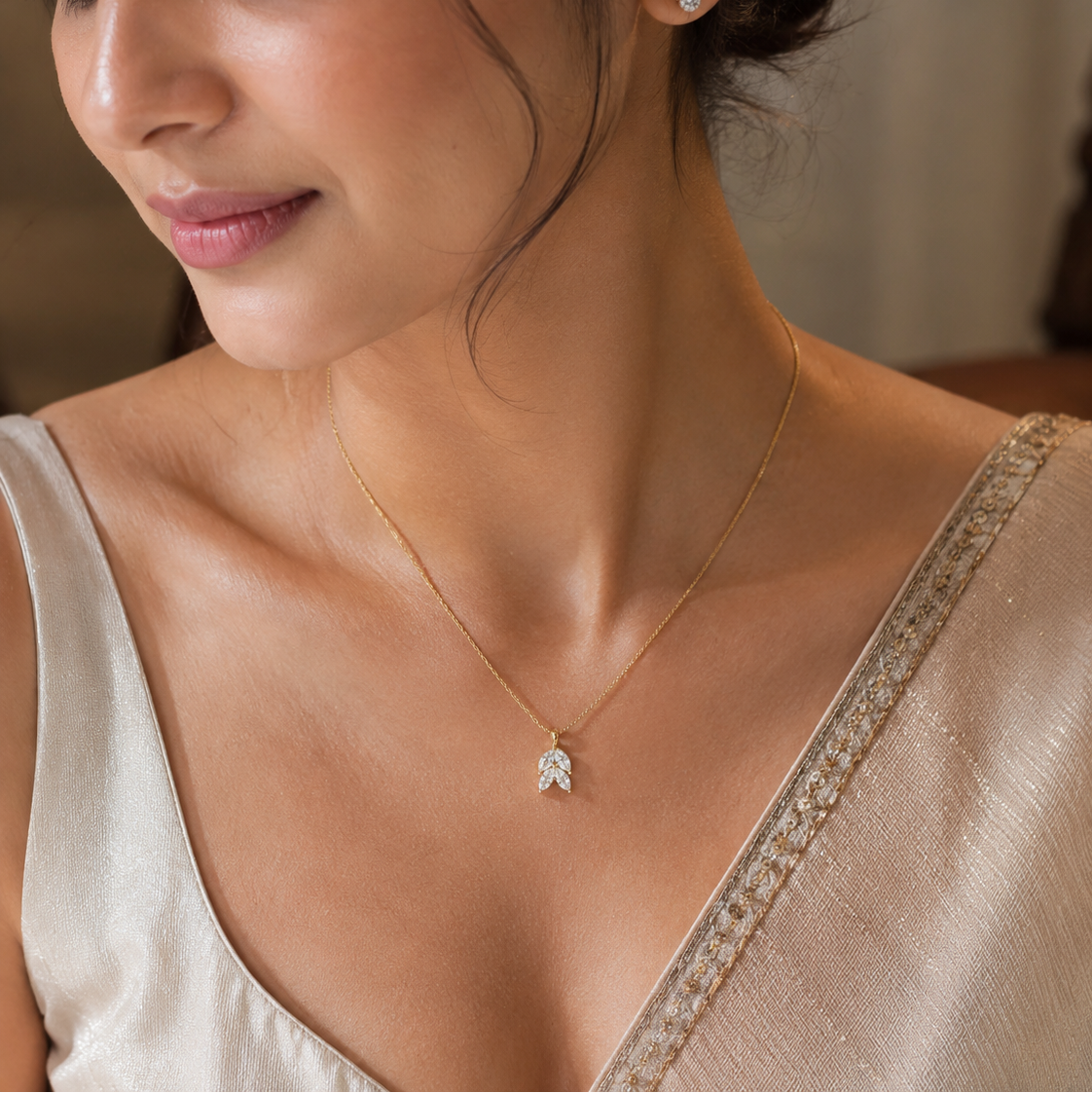 Celeste Leaf Necklace