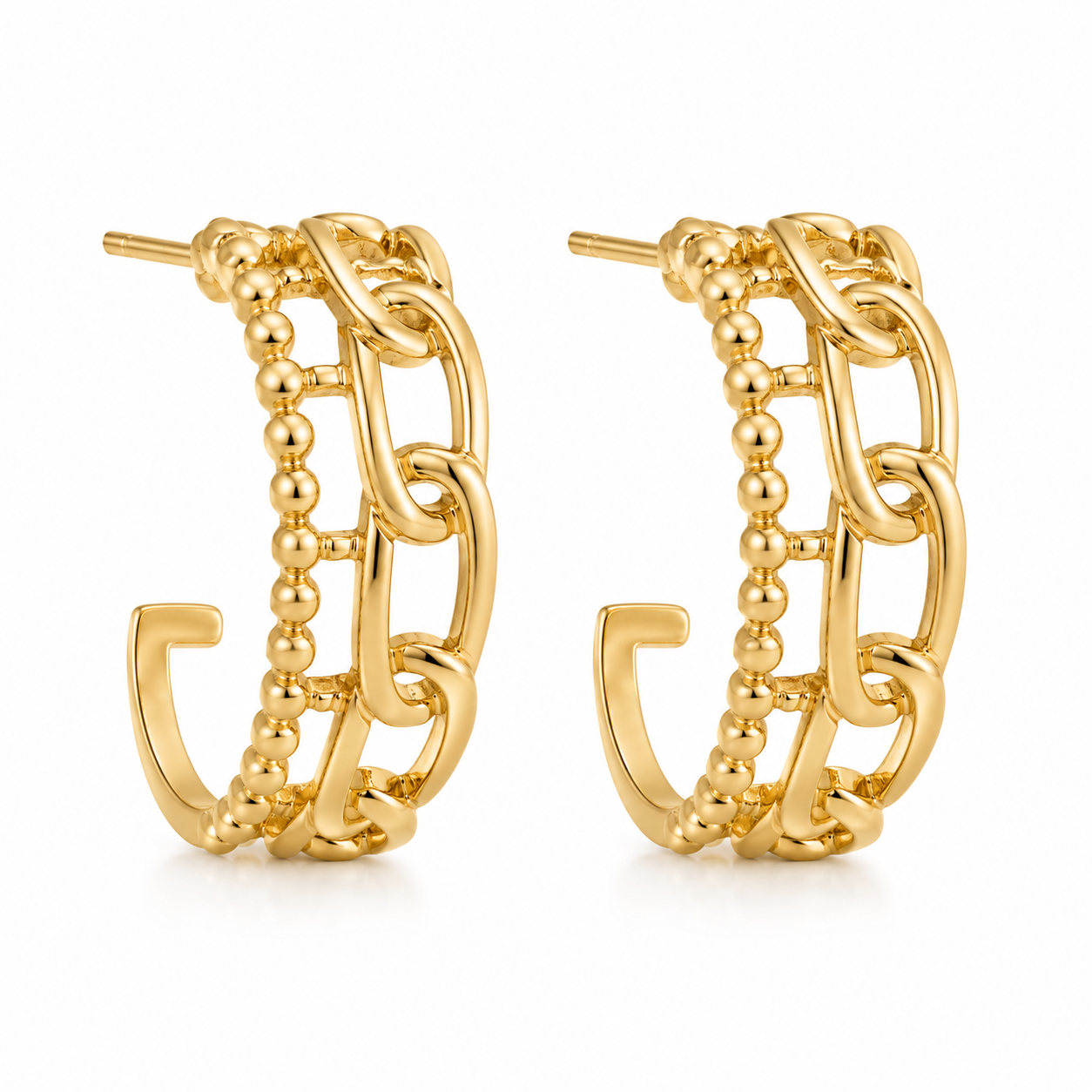 Crown Link Earrings