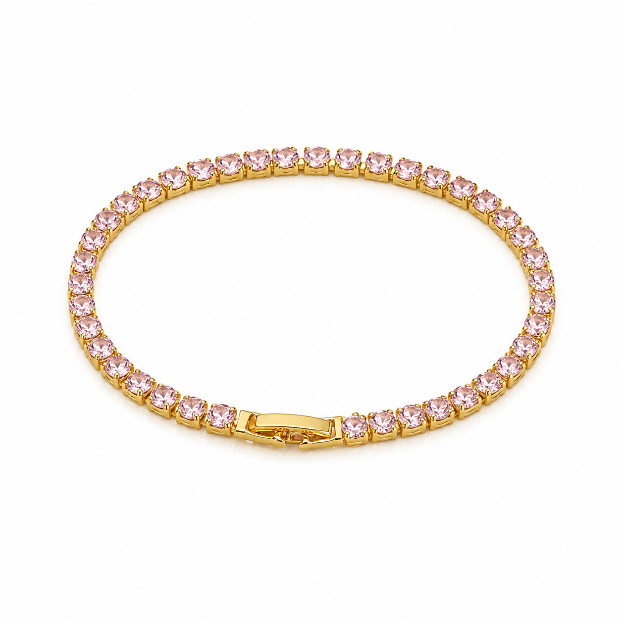 Pink Tennis Bracelet
