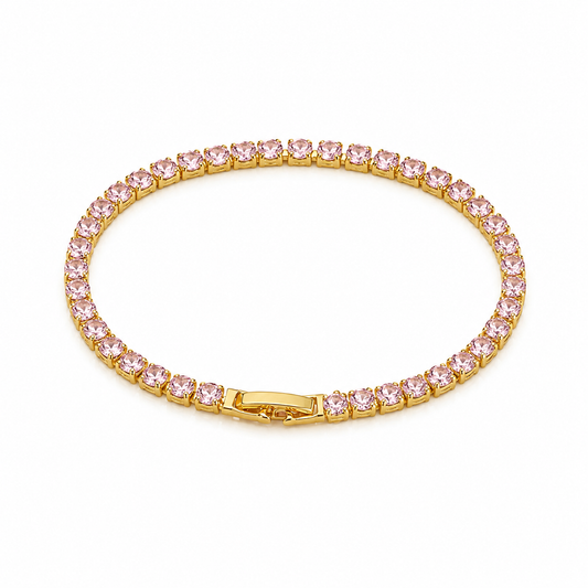Pink Tennis Bracelet