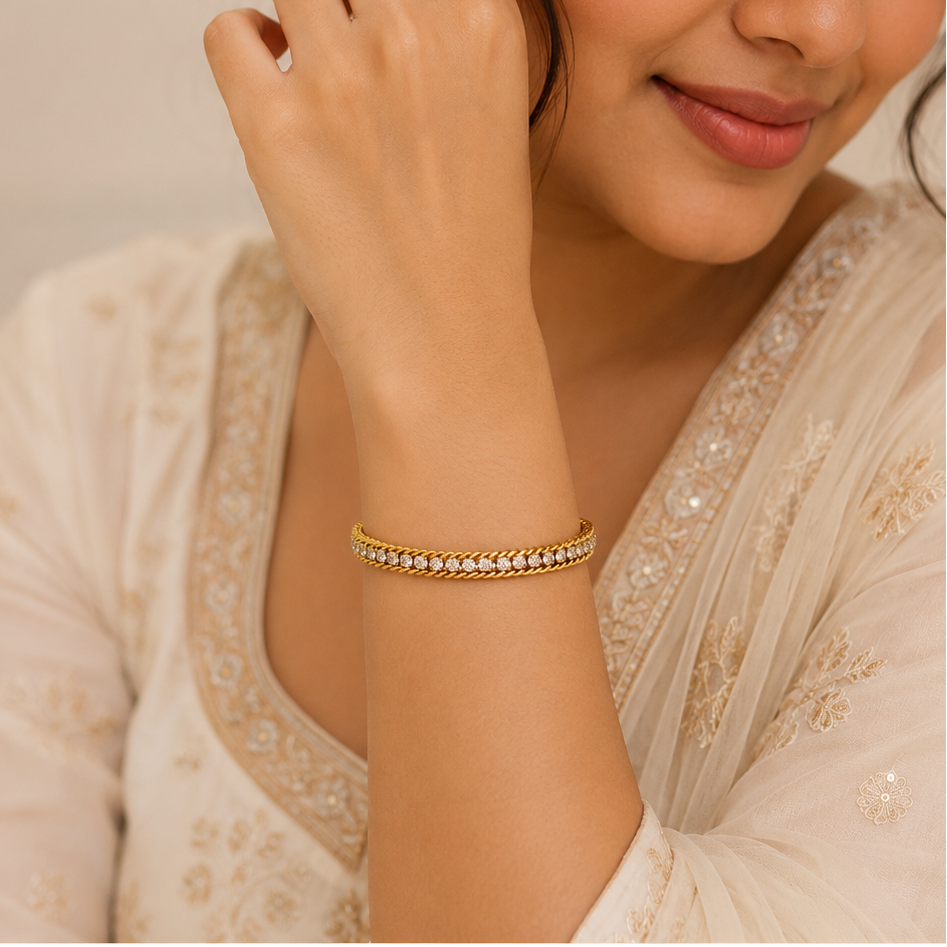 Celesta Weave Tennis Bracelet