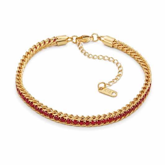 Ruby Link Bracelet